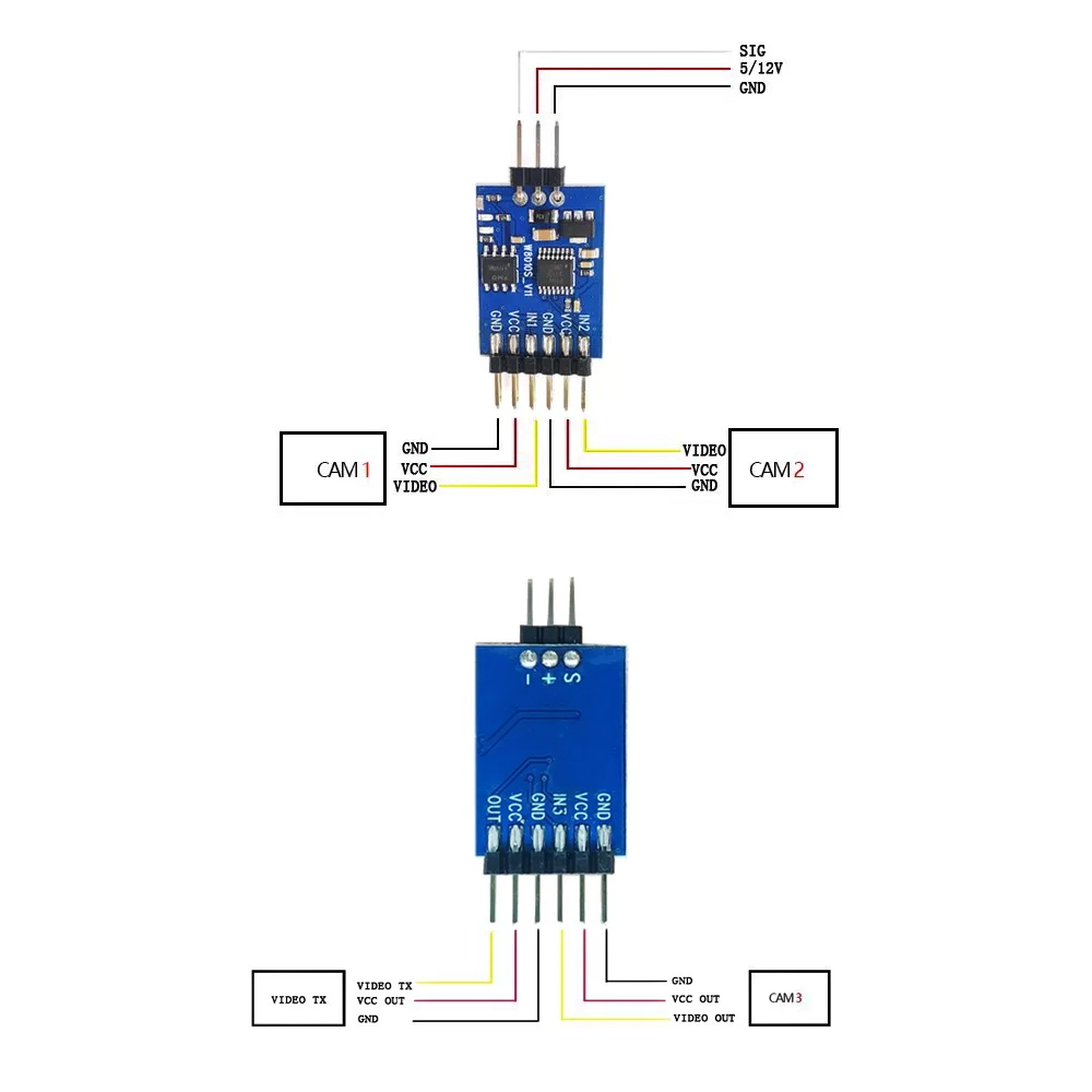5.8G 3 Channel Video Switcher  - Fpv Drone Motor ulasan dan harga