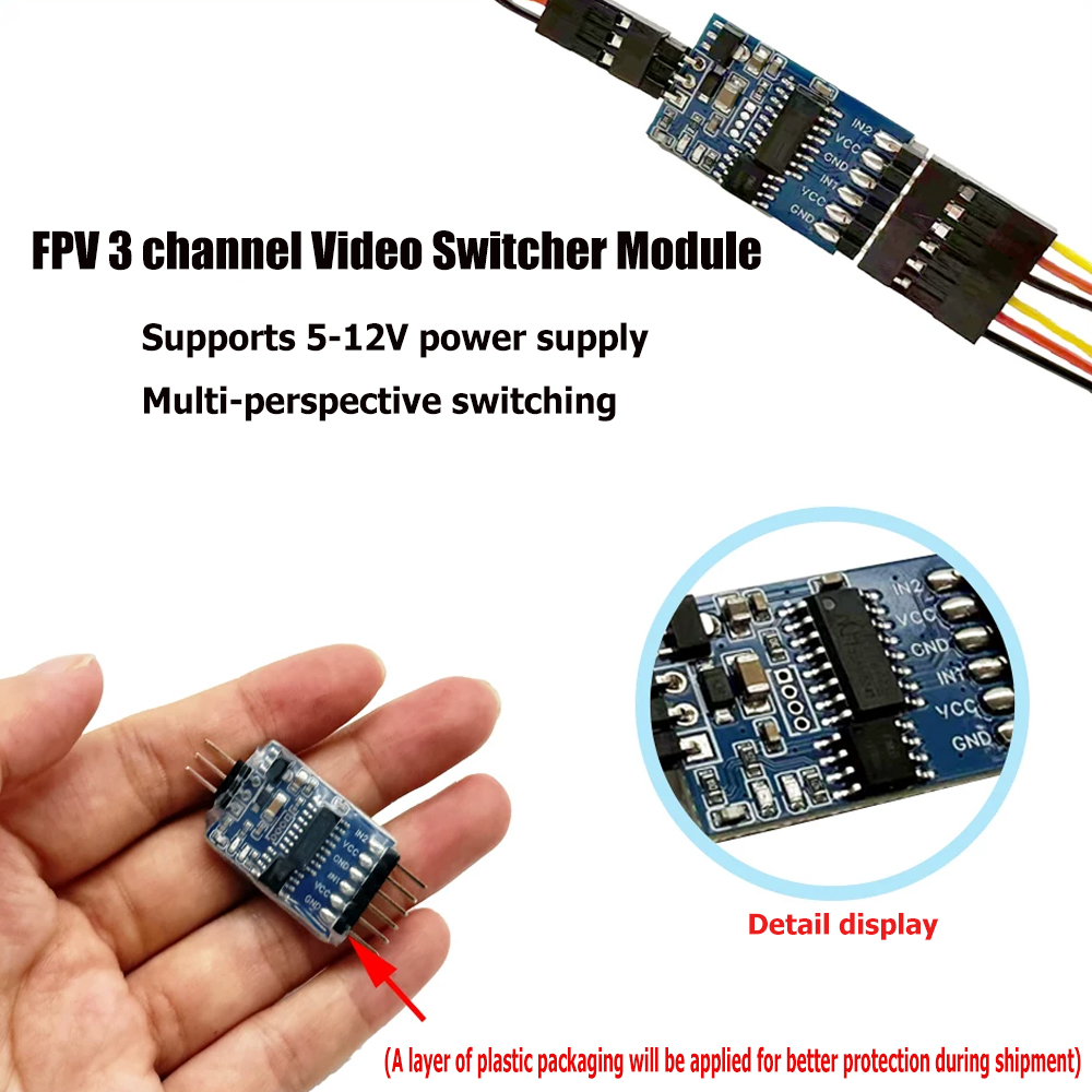 5.8G 3 Channel Video Switcher  - Fpv Drone Motor ulasan dan harga
